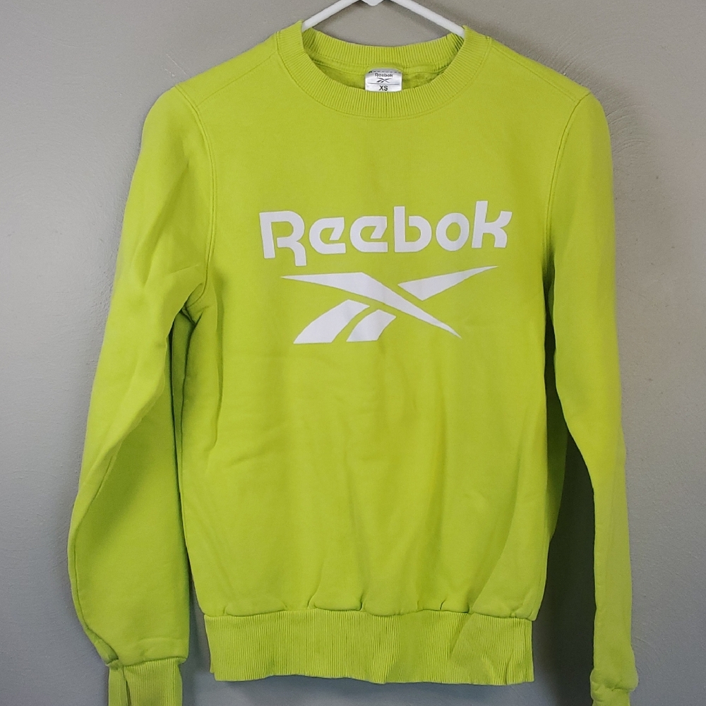 Reebok Lime Green Sweatshirt.     Size XS